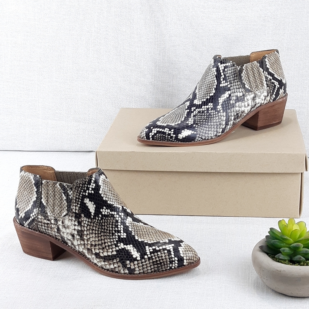 MADEWELL LOW CHELSEA BOOTS IN SNAKE EMBOSSED LEATHER - Picture 8 of 16